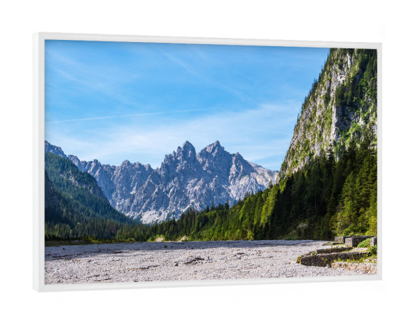 Poster mit weißem Rahmen "Gries im Wimbachtal" artboxONE - Natur,Reise
