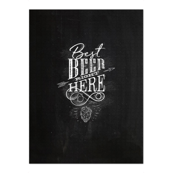 Puzzle Ravensburger "Best beer right here chalk" artboxONE - Typografie,Essen & Trinken,Für Mama,Für Papa,Essen & Trinken / Alkohol