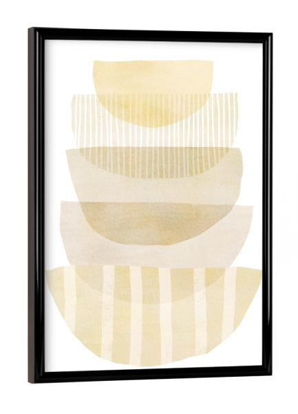 Poster mit schwarzem Rahmen "Abstract Geometric Watercolor" artboxONE - Abstrakt,Geometrie