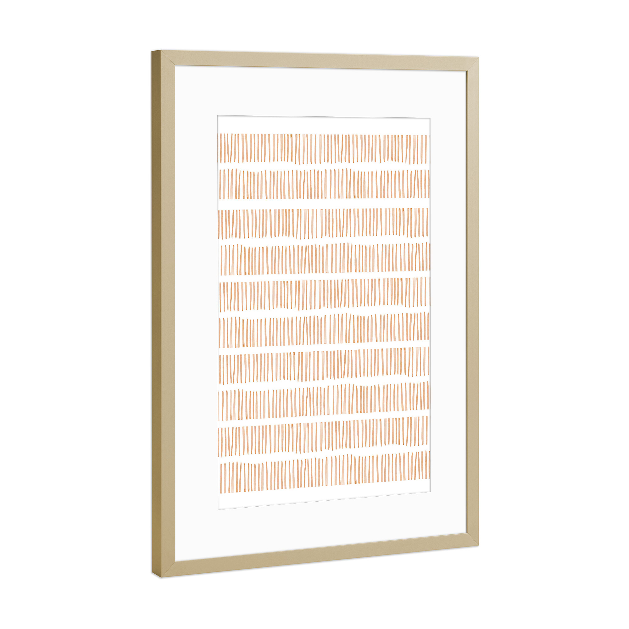 Poster mit Rahmen Gold "Minimalist Watercolor Painting" artboxONE - Abstrakt,Geometrie