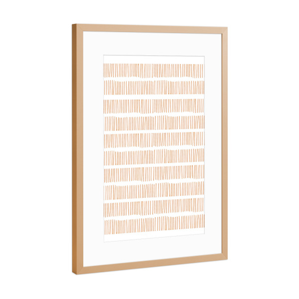 Poster mit Rahmen Kupfer "Minimalist Watercolor Painting" artboxONE - Abstrakt,Geometrie