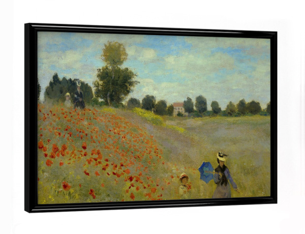 Poster mit schwarzem Rahmen "Mohnblumenfeld" artboxONE - Natur,Floral,Menschen