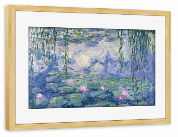 Poster mit Rahmen kiefer "Seerosen von Monet" artboxONE - Natur,Floral