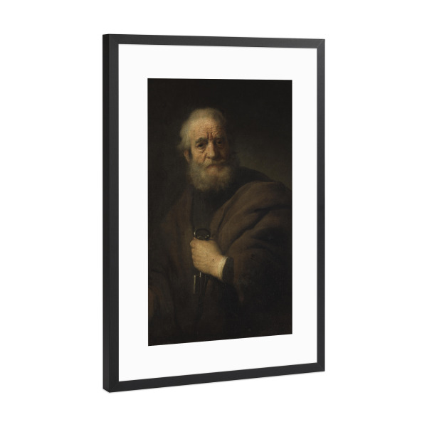 Poster mit Rahmen Schwarz (Metallic) "Apostel Peter" artboxONE - Menschen