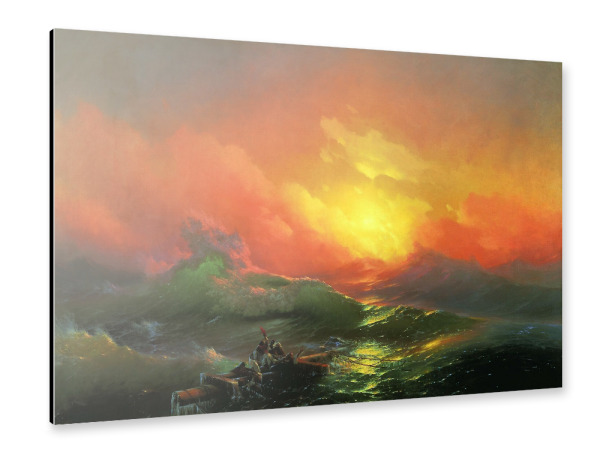 Alu-Dibond "Aivazovsky, The Ninth Wave" 30x20 cm artboxONE