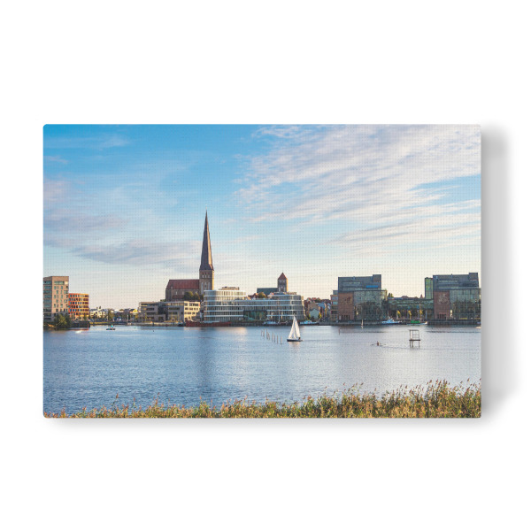 Leinwandbild "Blick über die Warnow" artboxONE - Natur,Reise,Architektur,Städte / Weitere