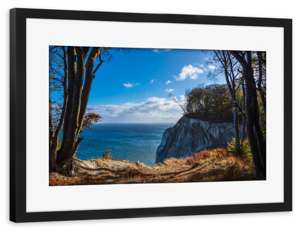 Poster mit Rahmen schwarz "Kreidefelsen aufMoen" artboxONE - Natur,Reise,Reise / Strand und Meer,Reise / Länder