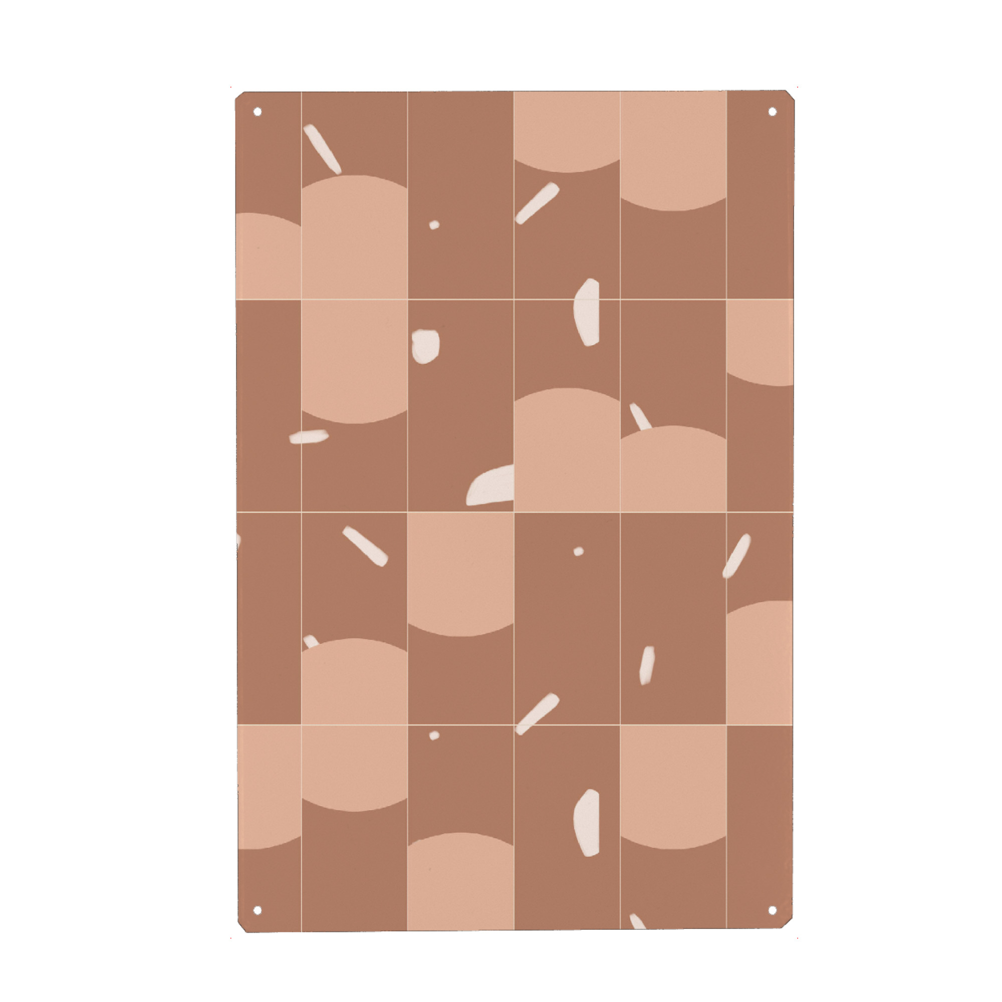 Metall Poster "Earthy Tiles First" artboxONE - Abstrakt,Geometrie - Earth tones,Pattern,Tiles,Geometrie,Geometry,Abstract,Abstrakt,Earth,Erde,Tones
