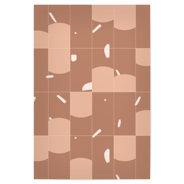 Poster "Earthy Tiles First" artboxONE - Abstrakt,Geometrie - Earth tones,Pattern,Tiles,Geometrie,Geometry,Abstract,Abstrakt,Earth,Erde,Tones