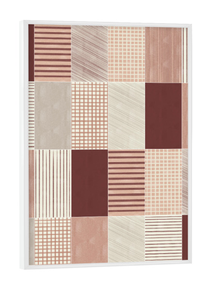 Poster mit weißem Rahmen "Rustic Tiles Third" artboxONE - Abstrakt,Geometrie