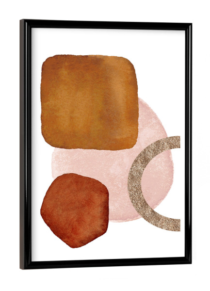 Poster mit schwarzem Rahmen "Abstract Shape in Red" artboxONE - Natur,Abstrakt,Geometrie