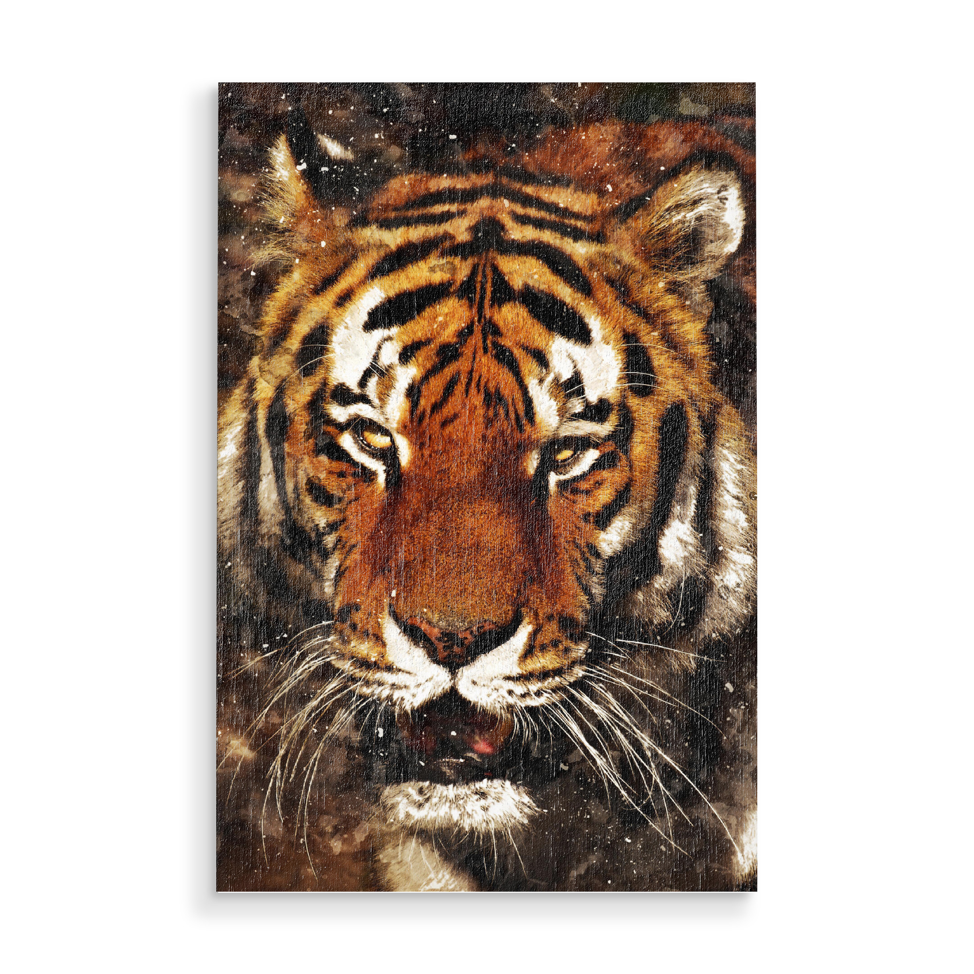Holzbild "Tiger I (matart)" artboxONE - Natur,Tiere - Tiger,Tigers,Cat,Cats,Animal,Animals,Nature,Katze,Wild,Tier,Natur,Closeup,Nahaufnahme