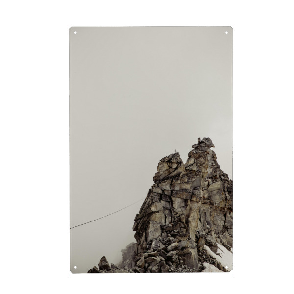 Holzbild "Gipfelstürmer" artboxONE - Natur,Reise - Gipfel,Wolken,Natur,Weite,Freiheit,Cross,Kreuz,Berg,Mountains,Sky,Himmel