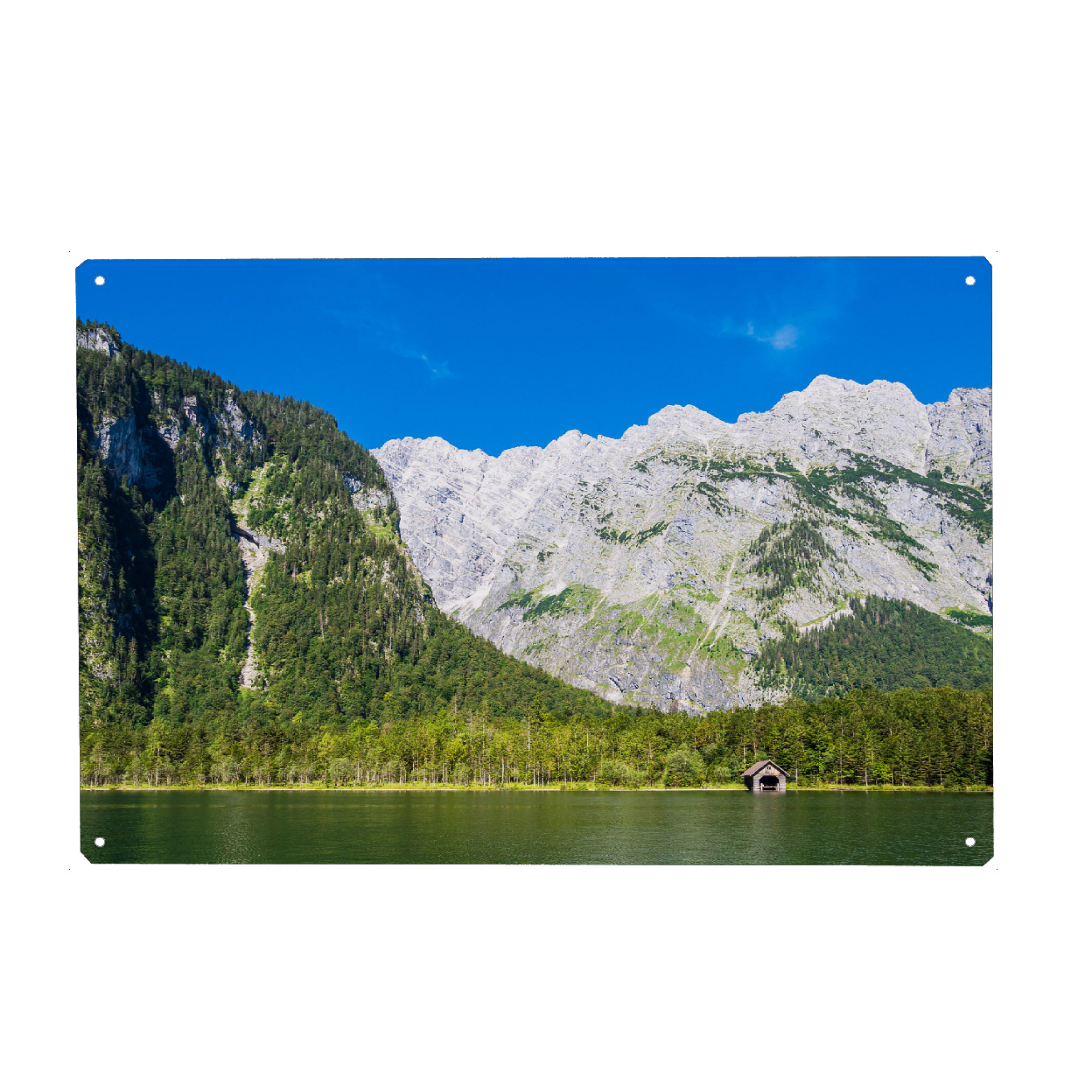 Holzbild "Bootshaus am Königssee" artboxONE - Natur,Reise