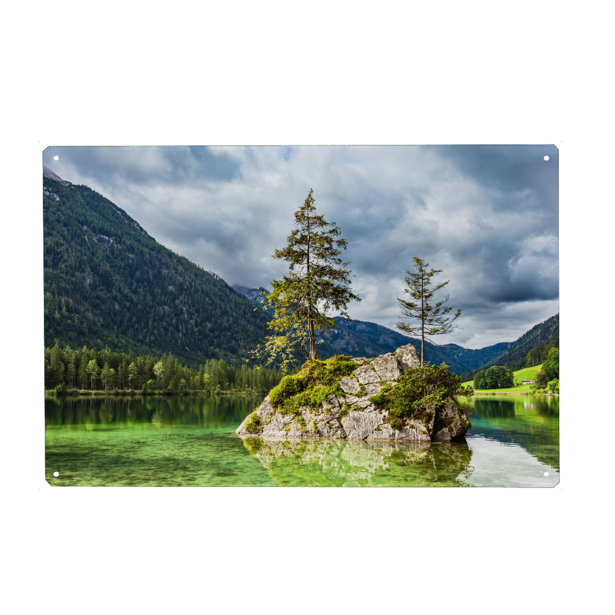 Metall Poster "Der Hintersee in Ramsau" artboxONE - Natur,Reise