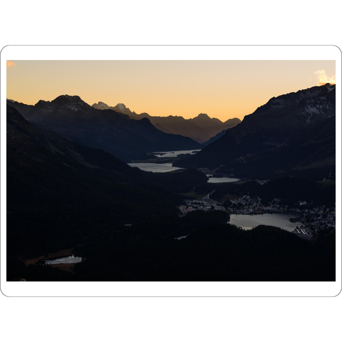 Tischset "Sunset view over Engadin valley" artboxONE - Natur,Reise