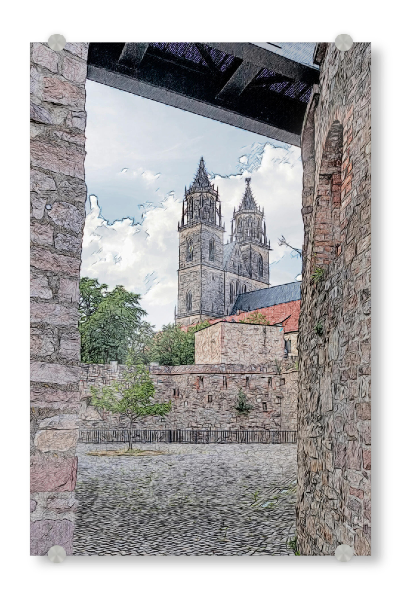 Acrylglasbild "Magdeburger Dom" artboxONE - Städte,Natur,Reise,Architektur