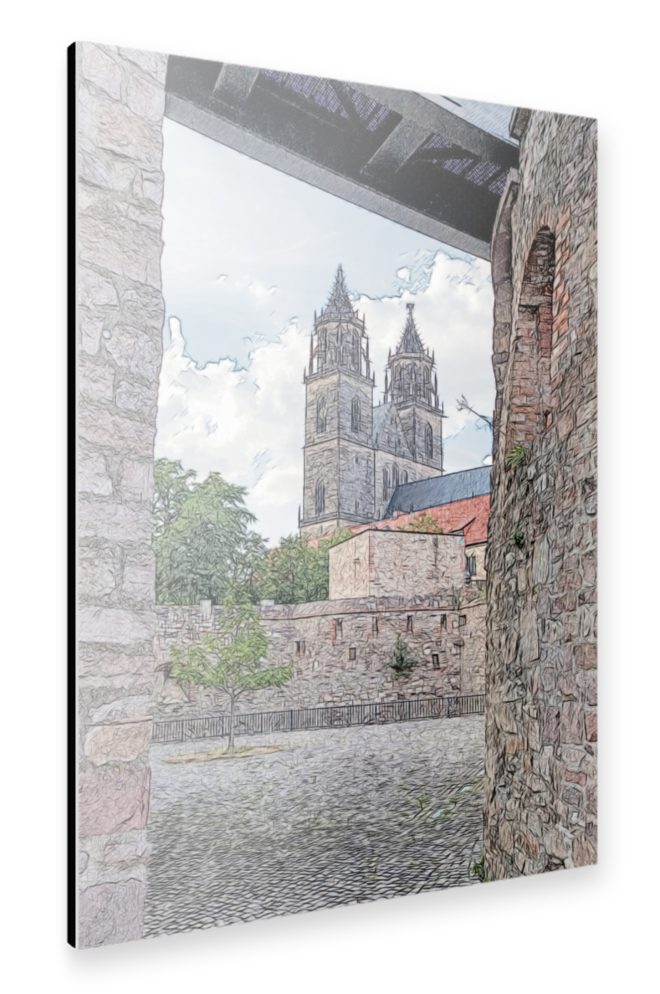Alu-Dibond "Magdeburger Dom" 30x20 cm artboxONE