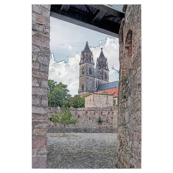 Poster 30x20 cm "Magdeburger Dom" artboxONE - Städte,Natur,Reise,Architektur