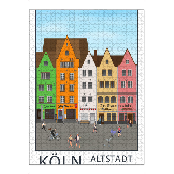 Puzzle Ravensburger "Köln - Fischmarkt" artboxONE - Städte,Städte / Köln,Reise,Architektur