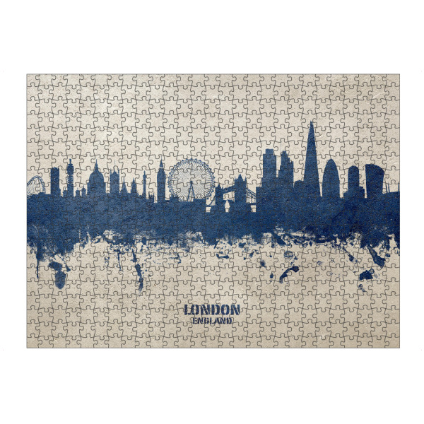 Puzzle Ravensburger "London England Skyline PaintBlue" artboxONE - Städte,Städte / London