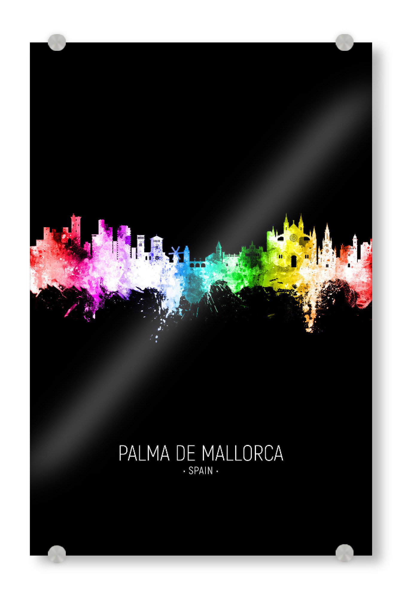 Acrylglasbild "Palma de Mallorca Skyline ColourB" artboxONE - Städte