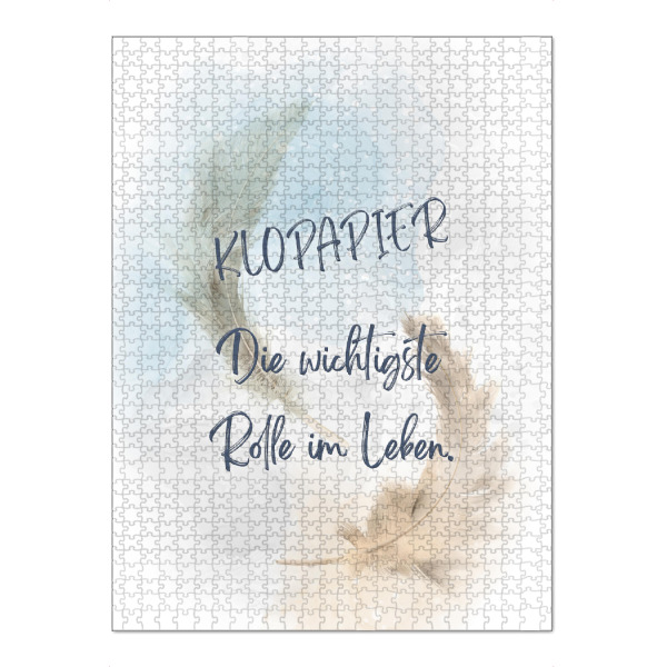 Puzzle Ravensburger "Klopapier, die Rolle des Lebens" artboxONE - Typografie,Lustig