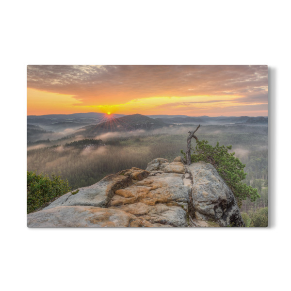 Galerie-Print "Sonnenaufgang Sächsische Schweiz" 30x20 cm artboxONE