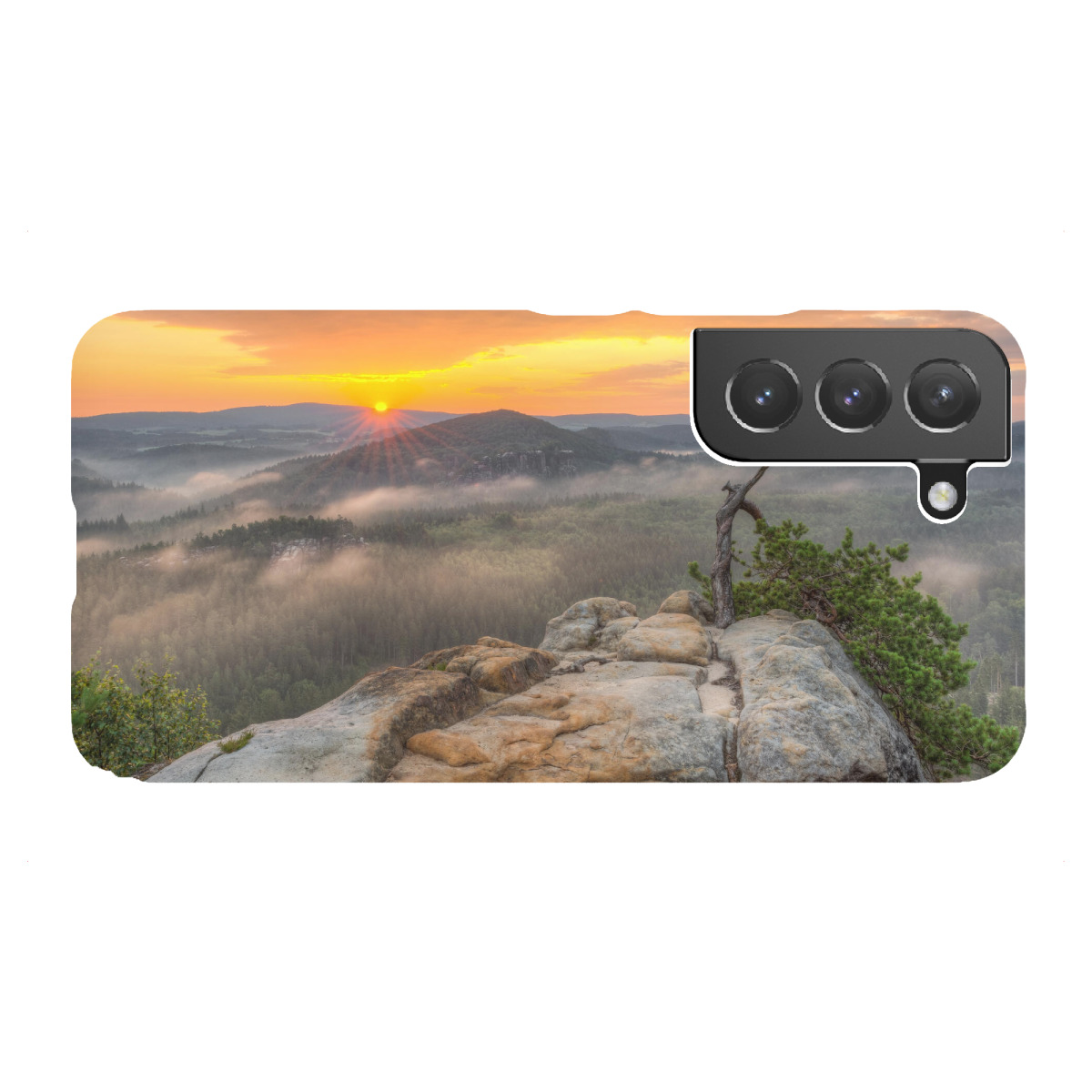 Samsung Galaxy "Sonnenaufgang Sächsische Schweiz" Premium-Case Handyhülle artboxONE
