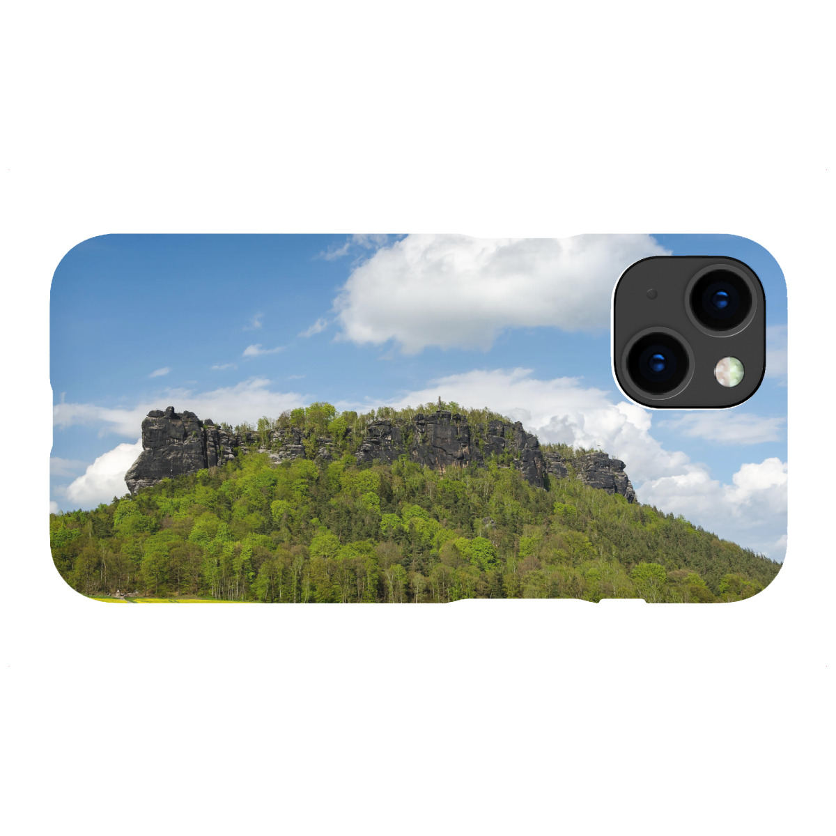 iPhone "Lilienstein im Frühling" Premium-Case Handyhülle artboxONE