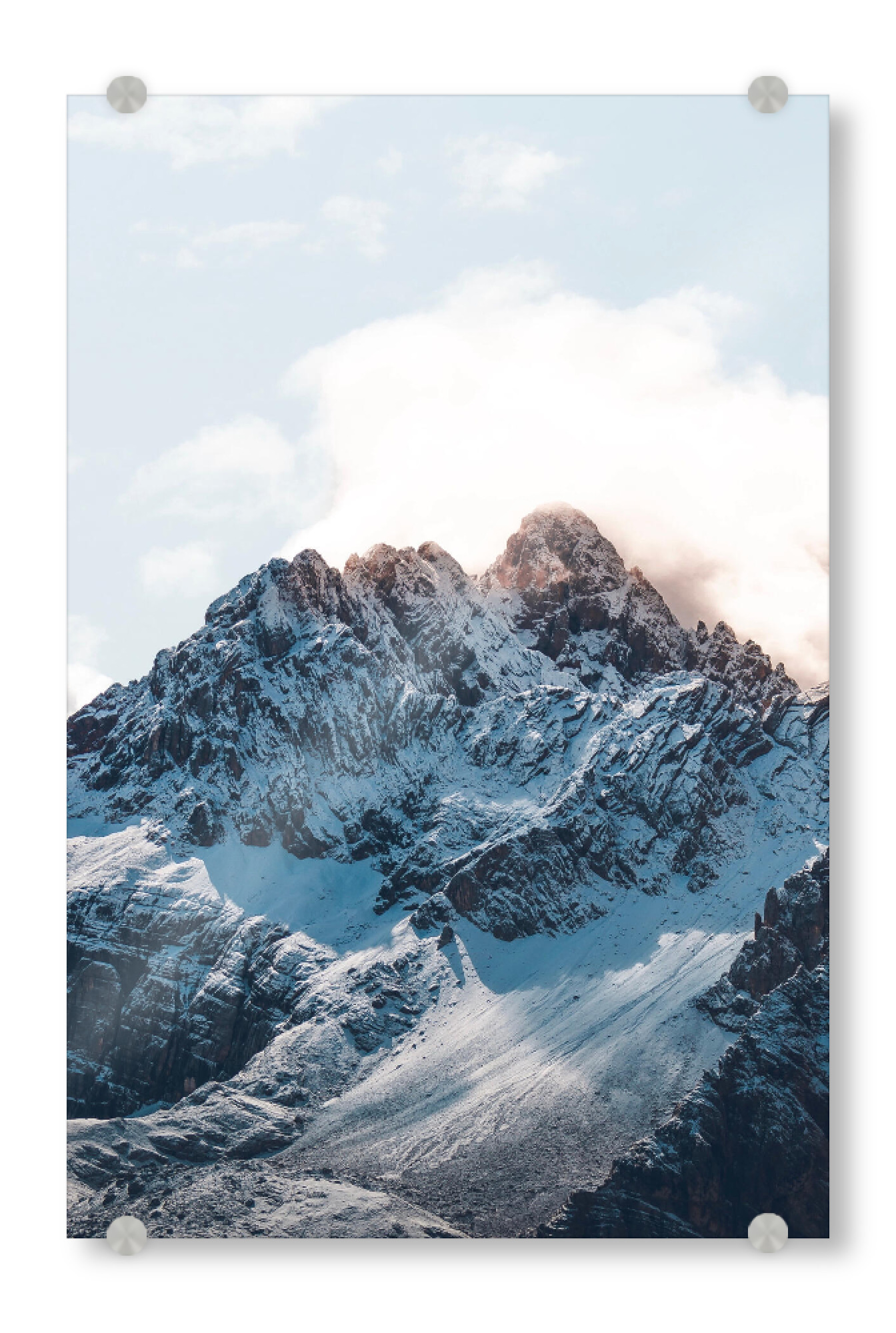 Acrylglasbild "Dolomiten im Winterkleid" artboxONE - Natur