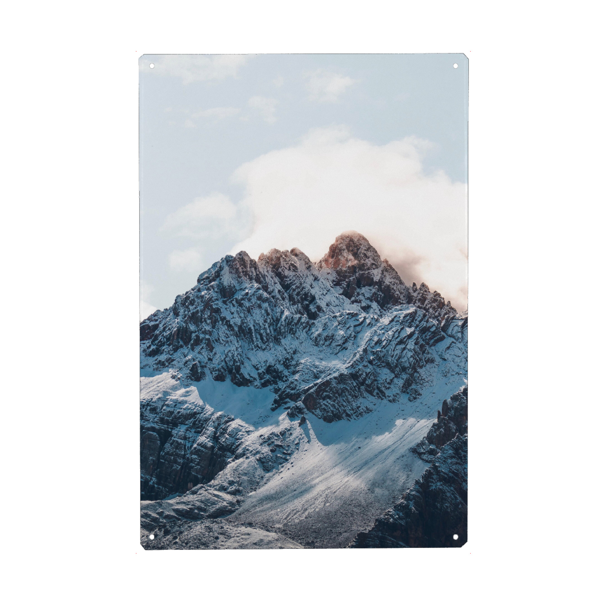 Metall Poster "Dolomiten im Winterkleid" artboxONE - Natur