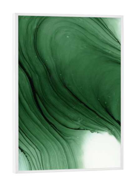 Poster mit weißem Rahmen "Abstract Green Art" artboxONE - Abstrakt