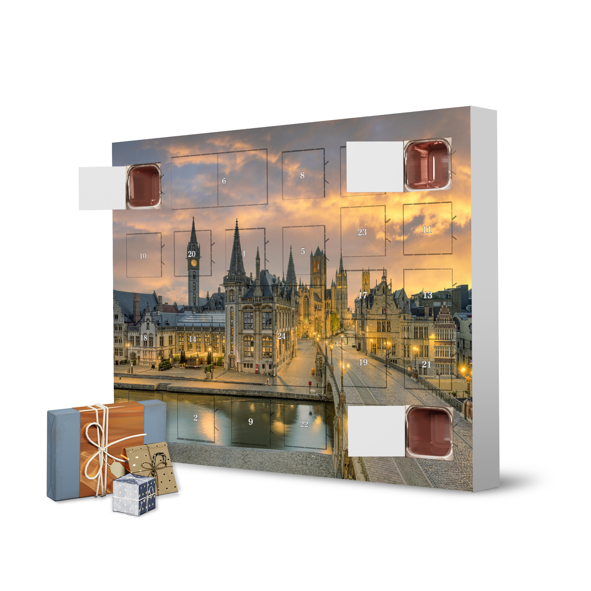 Adventskalender zum Selbstbefüllen Gent in Belgien artboxONE Adventskalender Städte