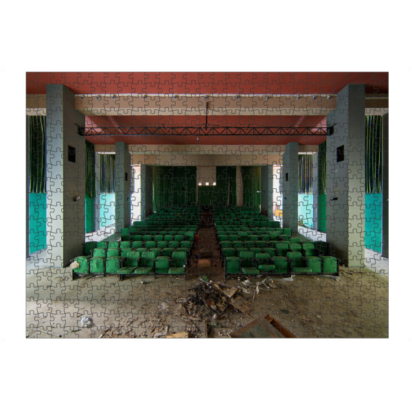 Puzzle Ravensburger "Green Seats" artboxONE - Architektur