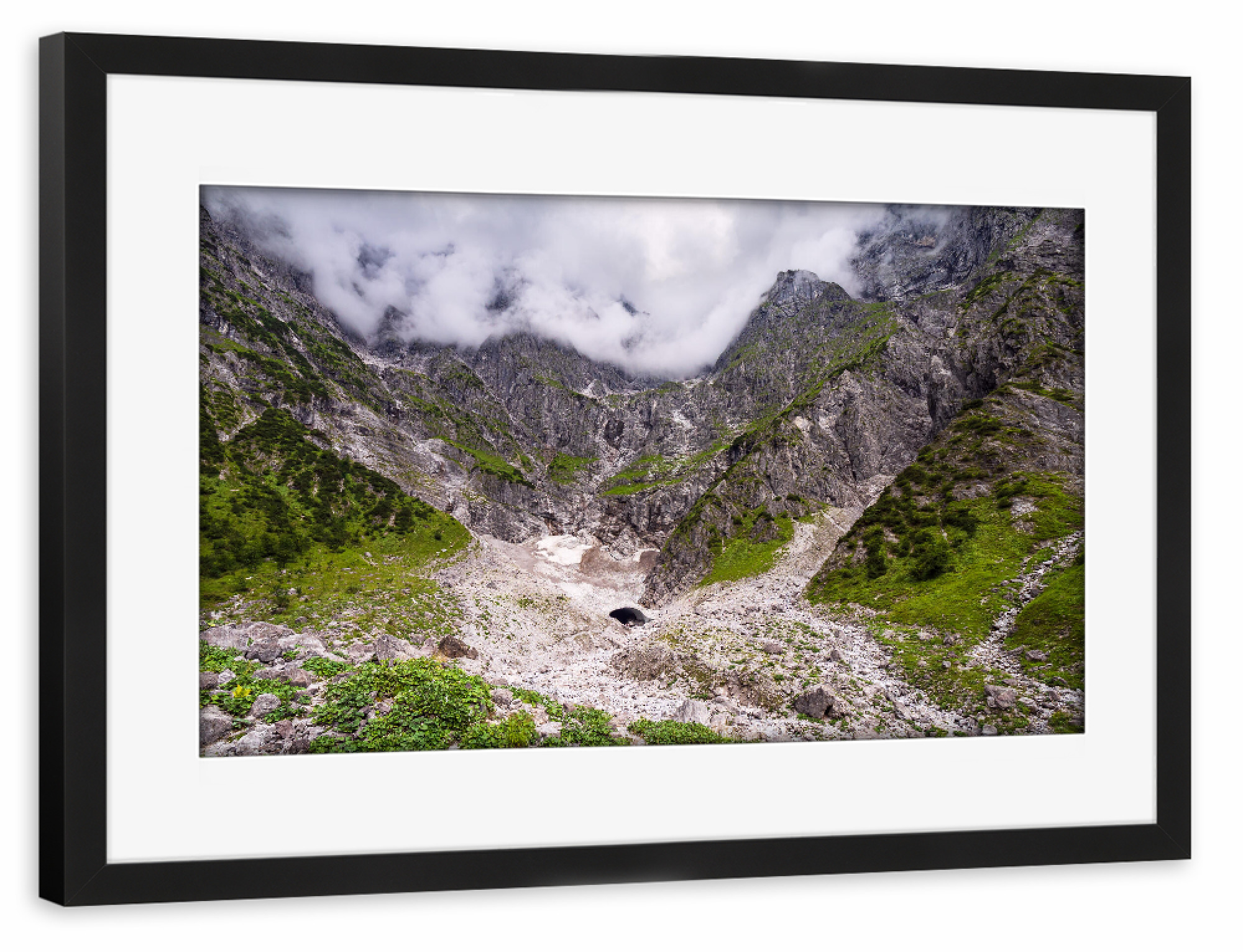 Poster mit Rahmen schwarz "Blick auf die Eiskapelle" artboxONE - Natur,Reise