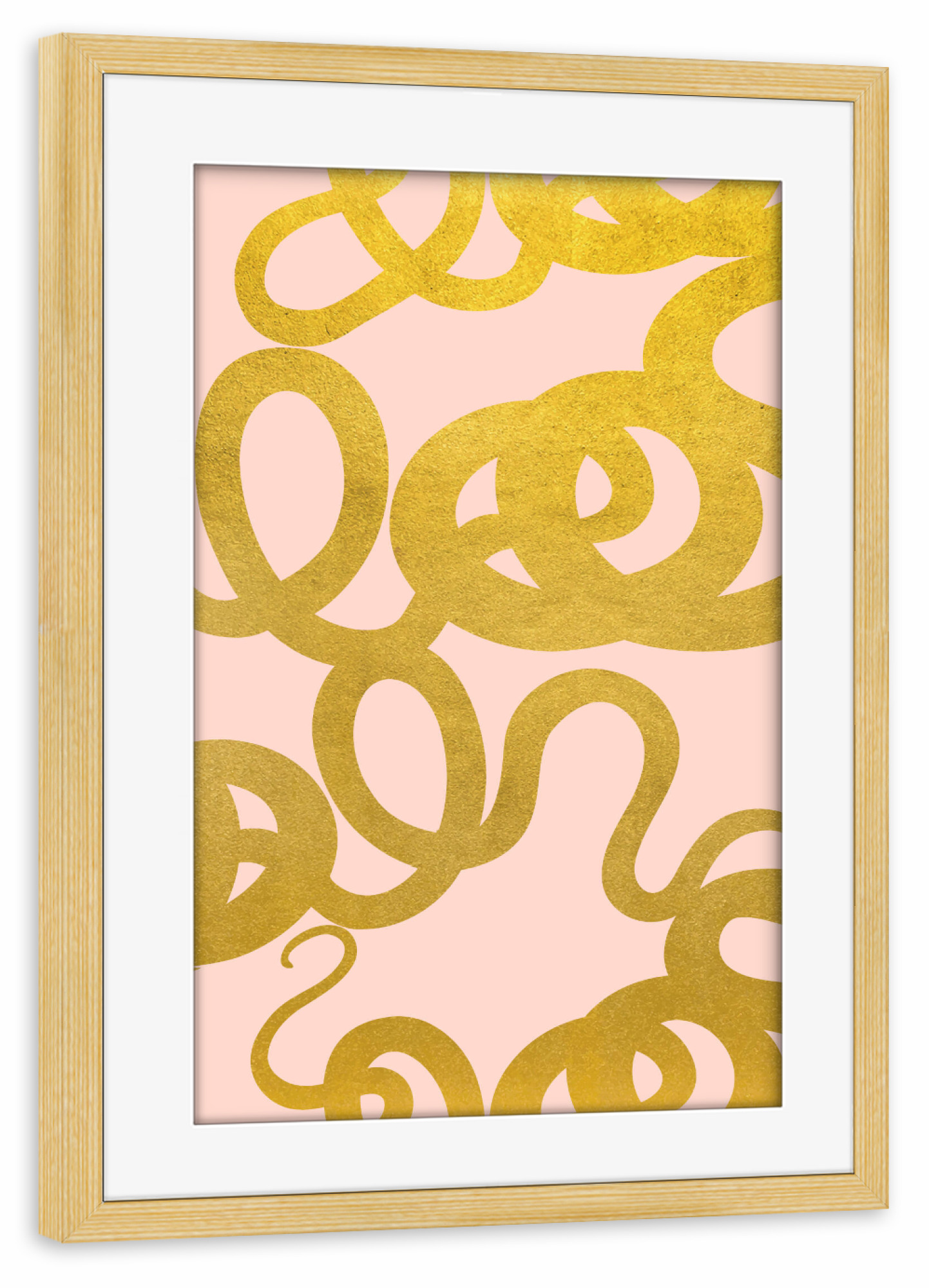 Poster mit Rahmen kiefer "Story Seems To Begin With a Snake" artboxONE - Abstrakt