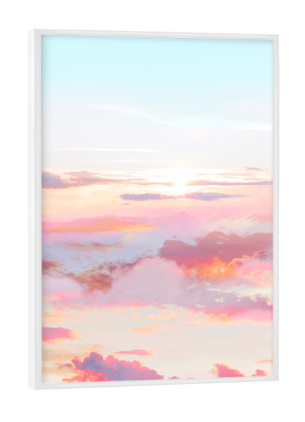 Poster mit weißem Rahmen "Blush Clouds" artboxONE - Natur,Reise