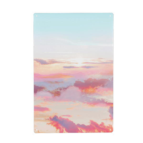 Metall Poster "Blush Clouds" artboxONE - Natur,Reise