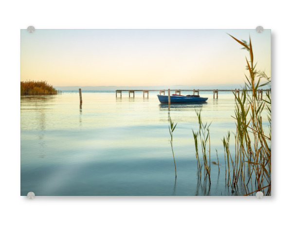 Acrylglasbild "Morgenstimmung am Neusiedler See" artboxONE - Natur,Reise,Reise / Länder