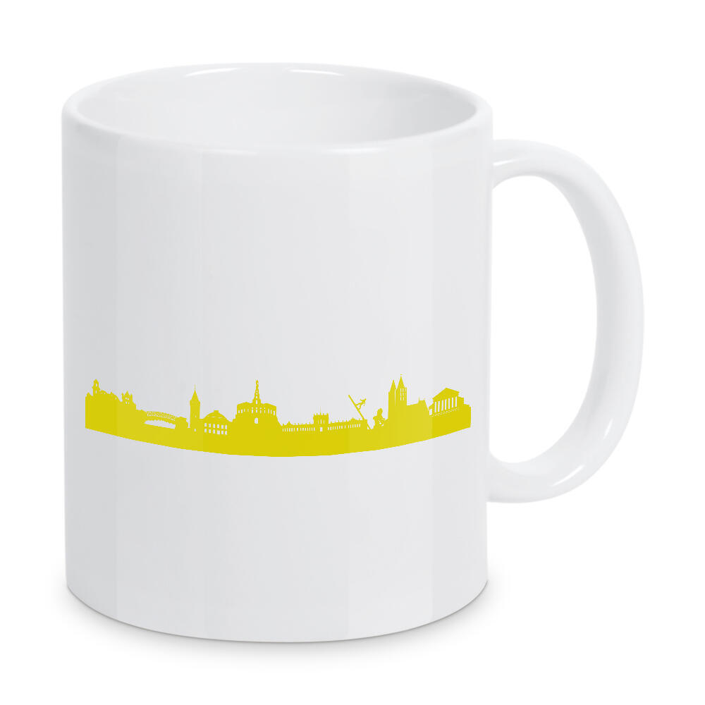 Tasse "Kassel 06 Skyline Spring-Green Print monochrome" artboxONE - Städte,Abstrakt,Architektur,Städte / Weitere