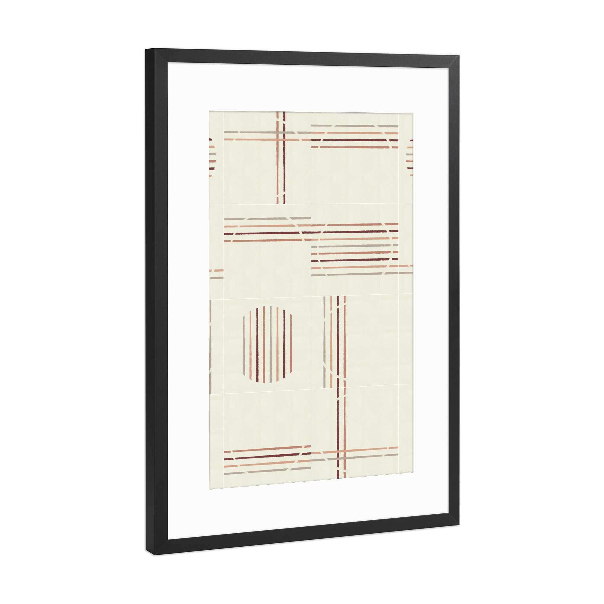 Poster mit Rahmen Schwarz (Metallic) "Minimal Rustic Tiles Third" artboxONE - Abstrakt,Geometrie