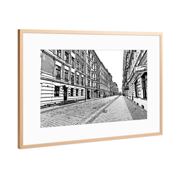 Poster mit Rahmen Kupfer "Gründerzeit in Magdeburg" artboxONE - Städte,Reise,Architektur