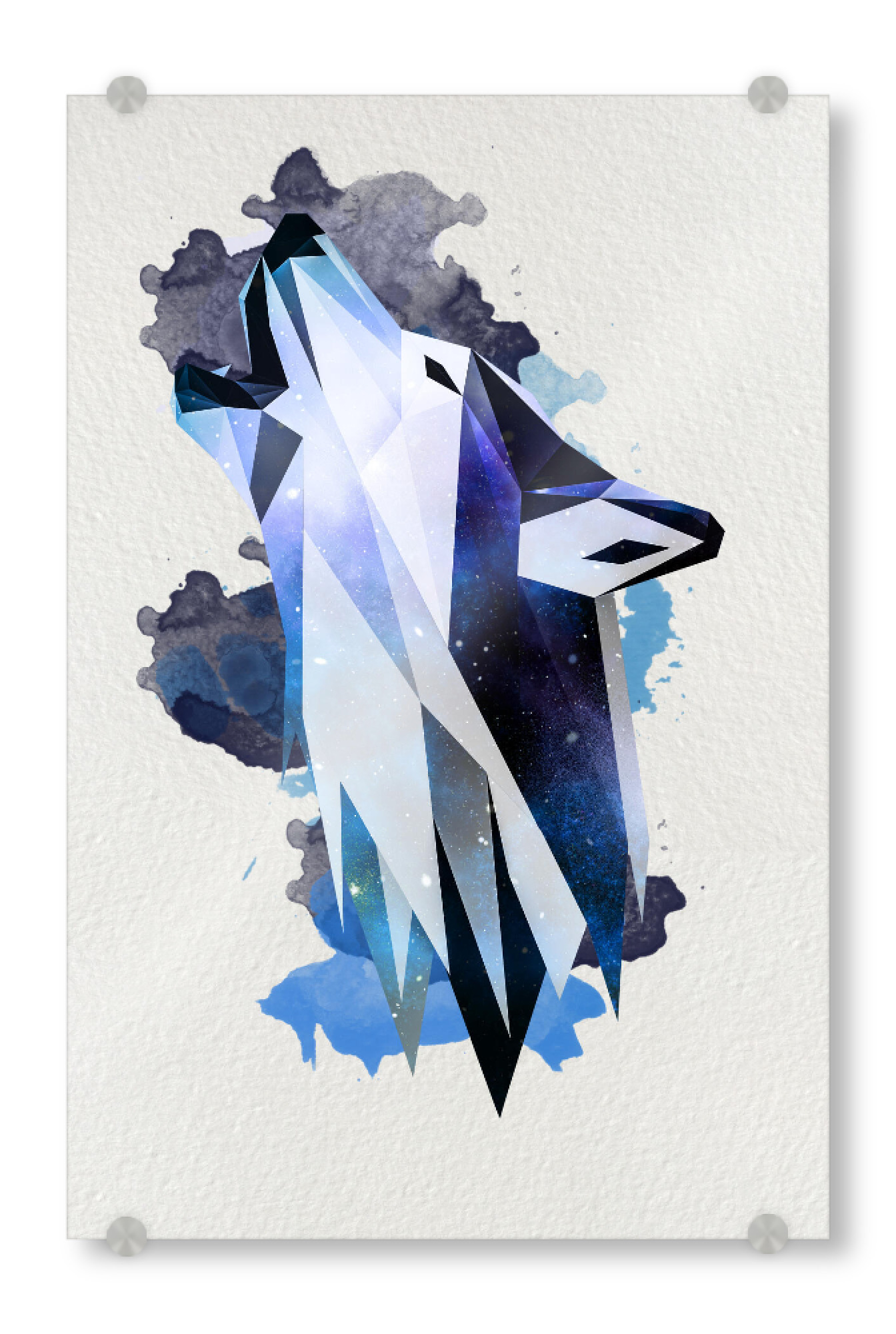 Acrylglasbild "Wolf geometrisch" artboxONE - Tiere,Geometrie