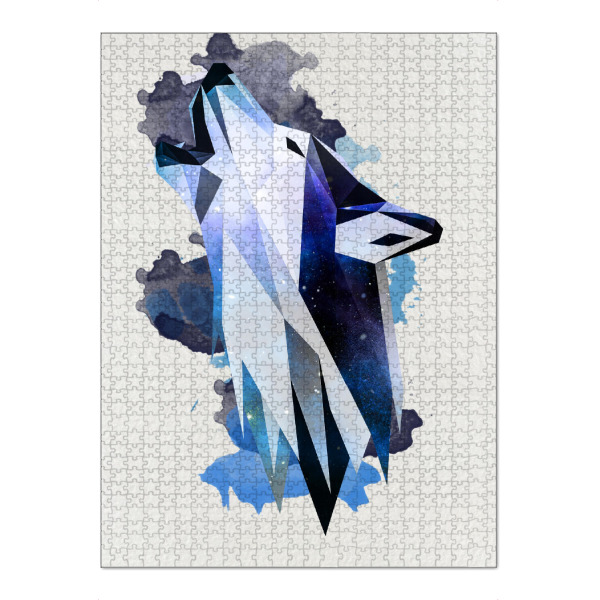 Puzzle Ravensburger "Wolf geometrisch" artboxONE - Tiere,Geometrie