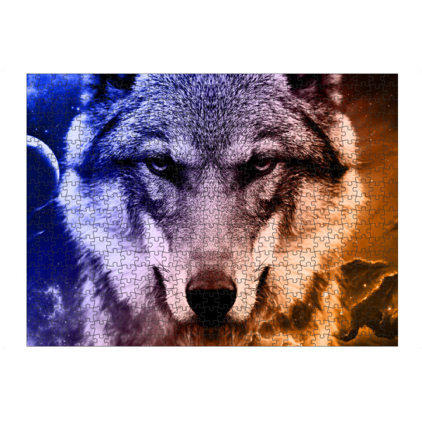 Puzzle Ravensburger "Wolf Galaxy I (matart)" artboxONE - Natur,Tiere,Galaxy
