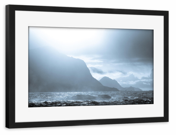 Poster mit Rahmen schwarz "Arctic Coast" artboxONE - Natur,Reise / Strand und Meer