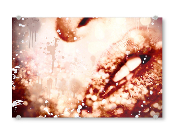 Acrylglasbild "Bronze Lips" artboxONE - Menschen,Liebe,Männer