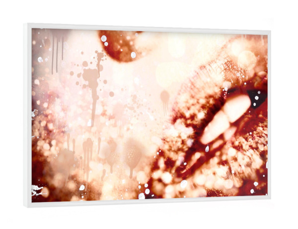 Poster mit weißem Rahmen "Bronze Lips" artboxONE - Menschen,Liebe,Männer