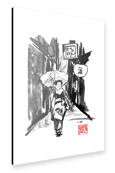 Alu-Dibond "Edo street" 30x20 cm artboxONE